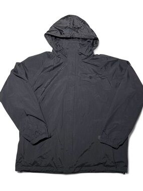 Timberland Waterproof Windbreaker Bomber Jacket Black Fold Hooded Rain Coat XXL